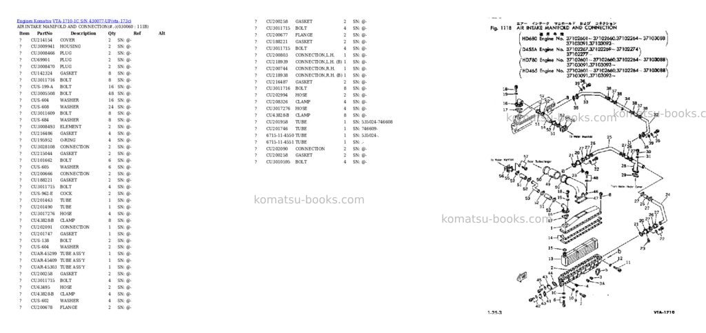 Komatsu VTA-1710-1C S/N 430077-UP Parts catalog cover Page 5 Komatsu VTA-1710-1C S/N 430077-UP Parts catalog cover Page 5