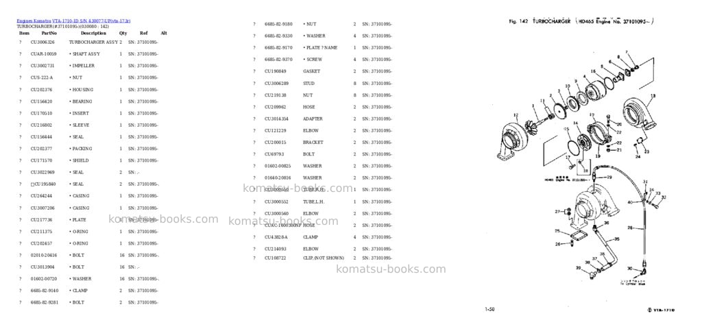 Komatsu VTA-1710-1D S/N 430077-UP Parts catalog cover Page 7