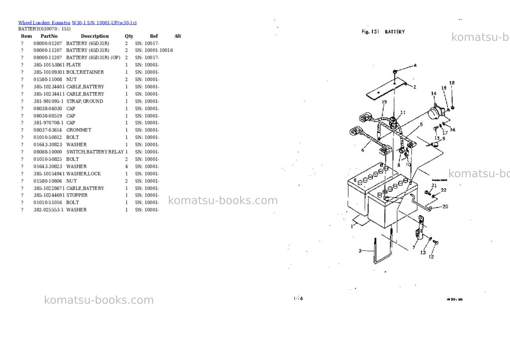 Komatsu w30-1 s/n 10001-up Parts catalog cover Page 6