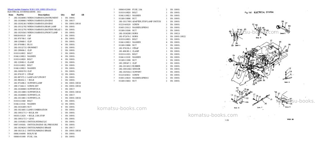 Komatsu w30-1 s/n 10001-up Parts catalog cover Page 8