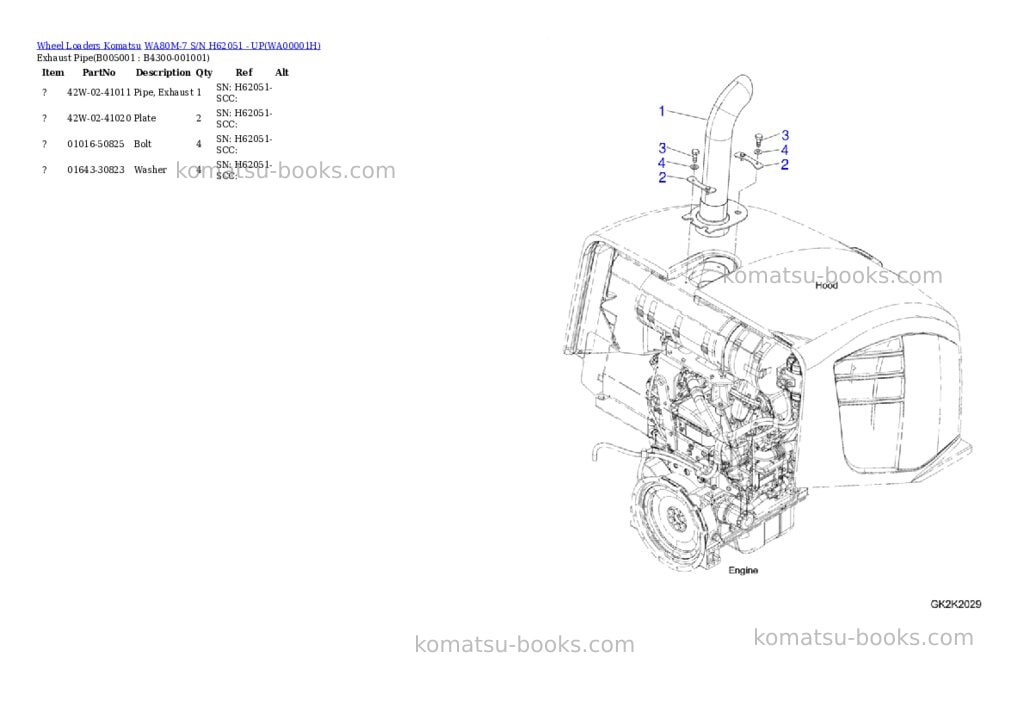 Komatsu wa80m-7 s/n h62051 - up Parts catalog cover Page 10 Komatsu wa80m-7 s/n h62051 - up Parts catalog cover Page 10