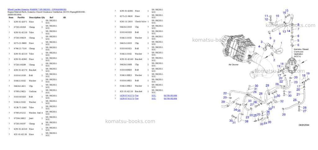 Komatsu wa80m-7 s/n h62051 - up Parts catalog cover Page 5 Komatsu wa80m-7 s/n h62051 - up Parts catalog cover Page 5