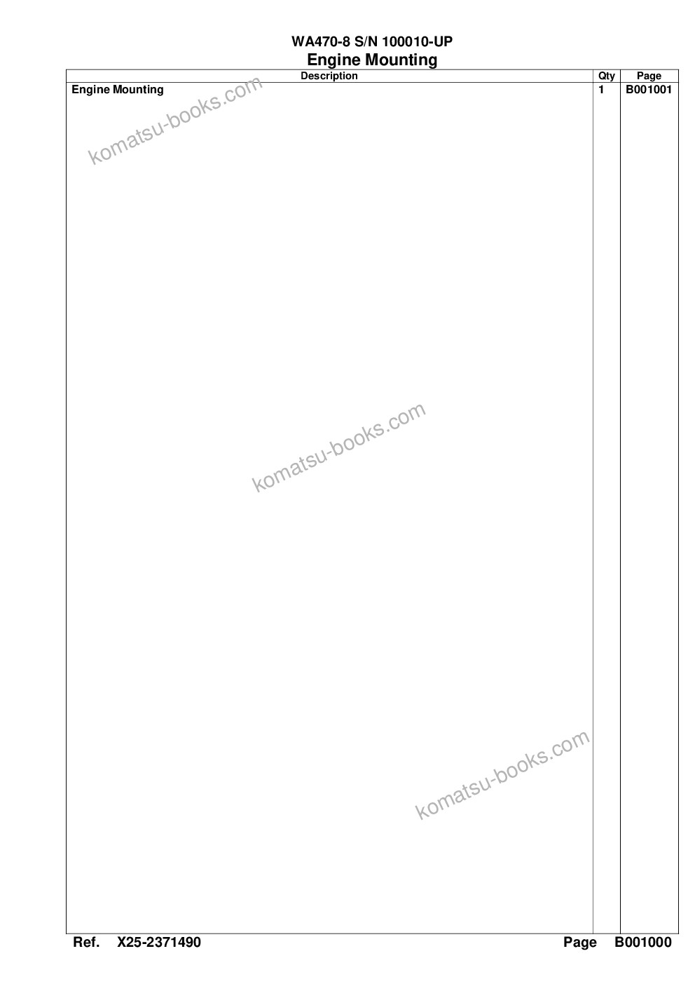 Komatsu wa470-8 s/n 100010-up Katalog części okładka Strona 3