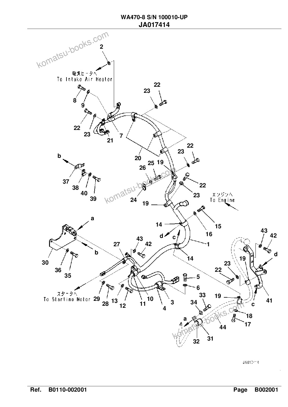 Komatsu wa470-8 s/n 100010-up Katalog części okładka Strona 7