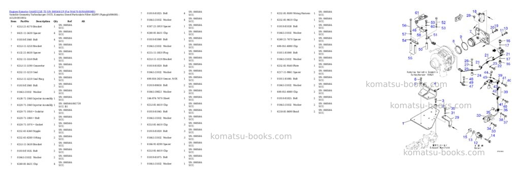 Komatsu saa6d125e-7d s/n 860564-up for wa470-8 Parts catalog cover Page 9