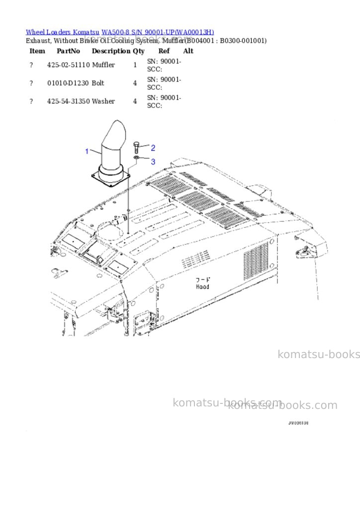 Komatsu WA500-8 S/N 90001-UP Parts catalog cover Page 10