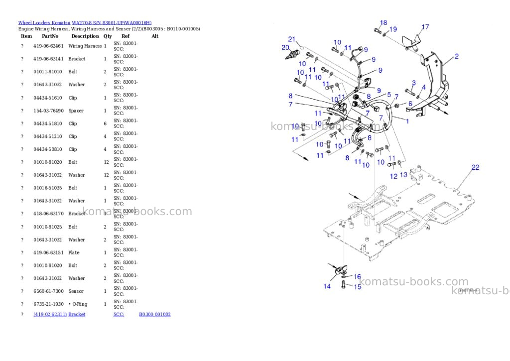Komatsu WA270-8 S/N 83001-UP Parts catalog cover Page 5