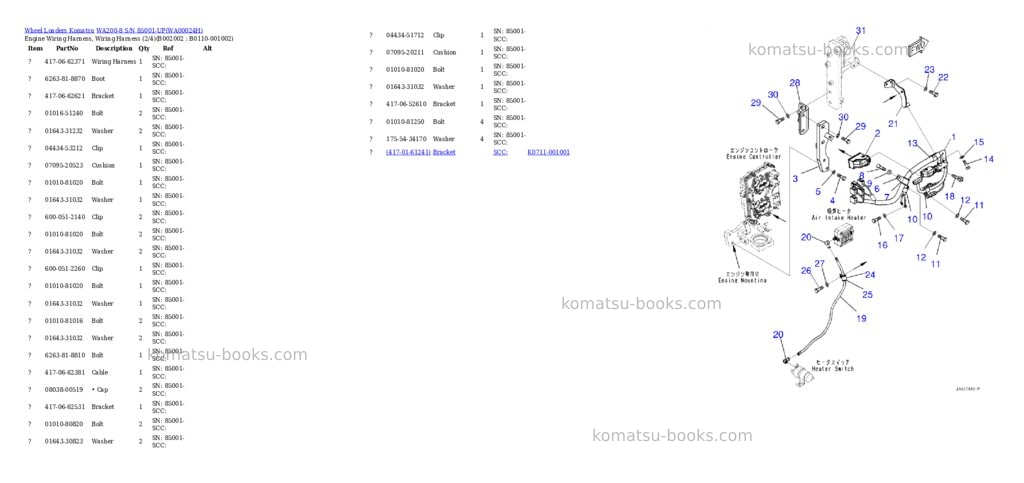 Komatsu WA200-8 S/N 85001-UP Parts catalog cover Page 2