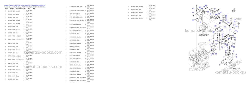 Komatsu saa6d125e-7e s/n 863458-up for wa480-8 Parts catalog cover Page 6