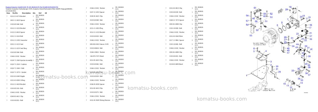 Komatsu saa6d125e-7e s/n 863458-up for wa480-8 Parts catalog cover Page 8