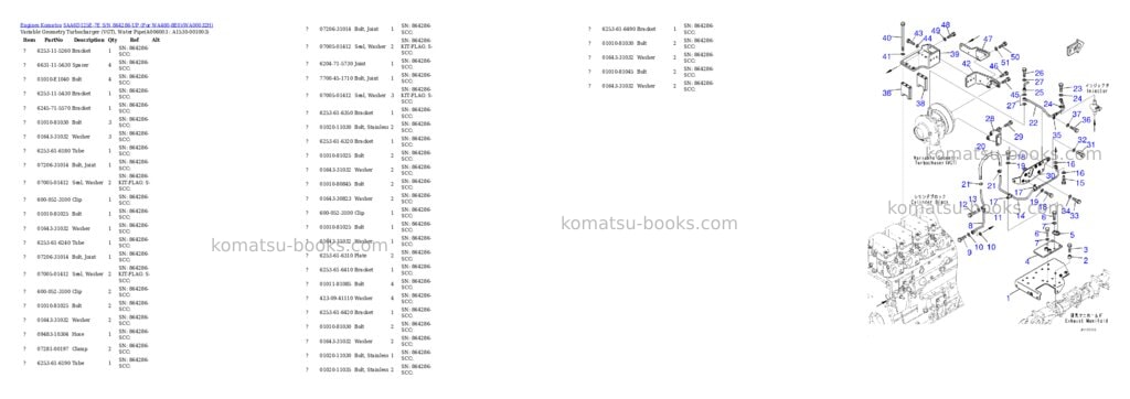 Komatsu saa6d125e-7e s/n 864286-up for wa480-8e0 Parts catalog cover Page 7