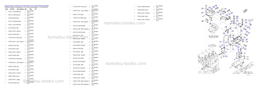 Komatsu saa6d125e-7d s/n 865091-up for wa470-8e0 Parts catalog cover Page 7 Komatsu saa6d125e-7d s/n 865091-up for wa470-8e0 Parts catalog cover Page 7