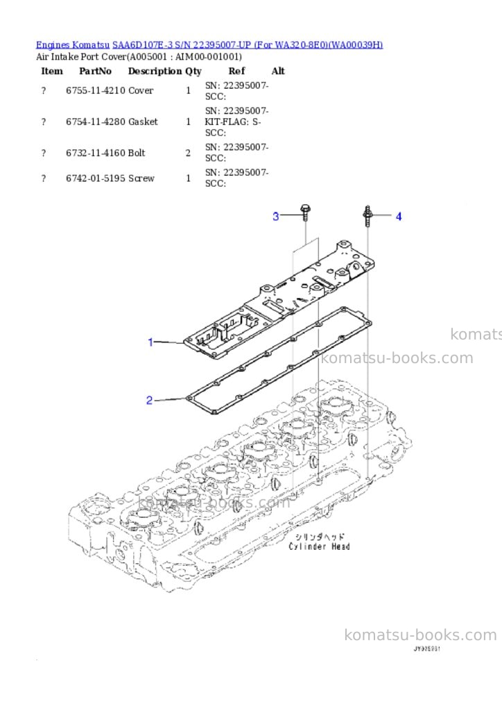 Komatsu saa6d107e-3 s/n 26635492-up for d61ex-24/d61exi-24/d61px-24/d61pxi-24 Parts catalog cover Page 4 Komatsu saa6d107e-3 s/n 26635492-up for d61ex-24/d61exi-24/d61px-24/d61pxi-24 Parts catalog cover Page 4