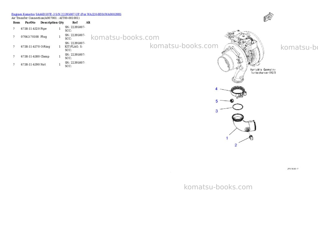 Komatsu saa6d107e-3 s/n 26635492-up for d61ex-24/d61exi-24/d61px-24/d61pxi-24 Parts catalog cover Page 6 Komatsu saa6d107e-3 s/n 26635492-up for d61ex-24/d61exi-24/d61px-24/d61pxi-24 Parts catalog cover Page 6