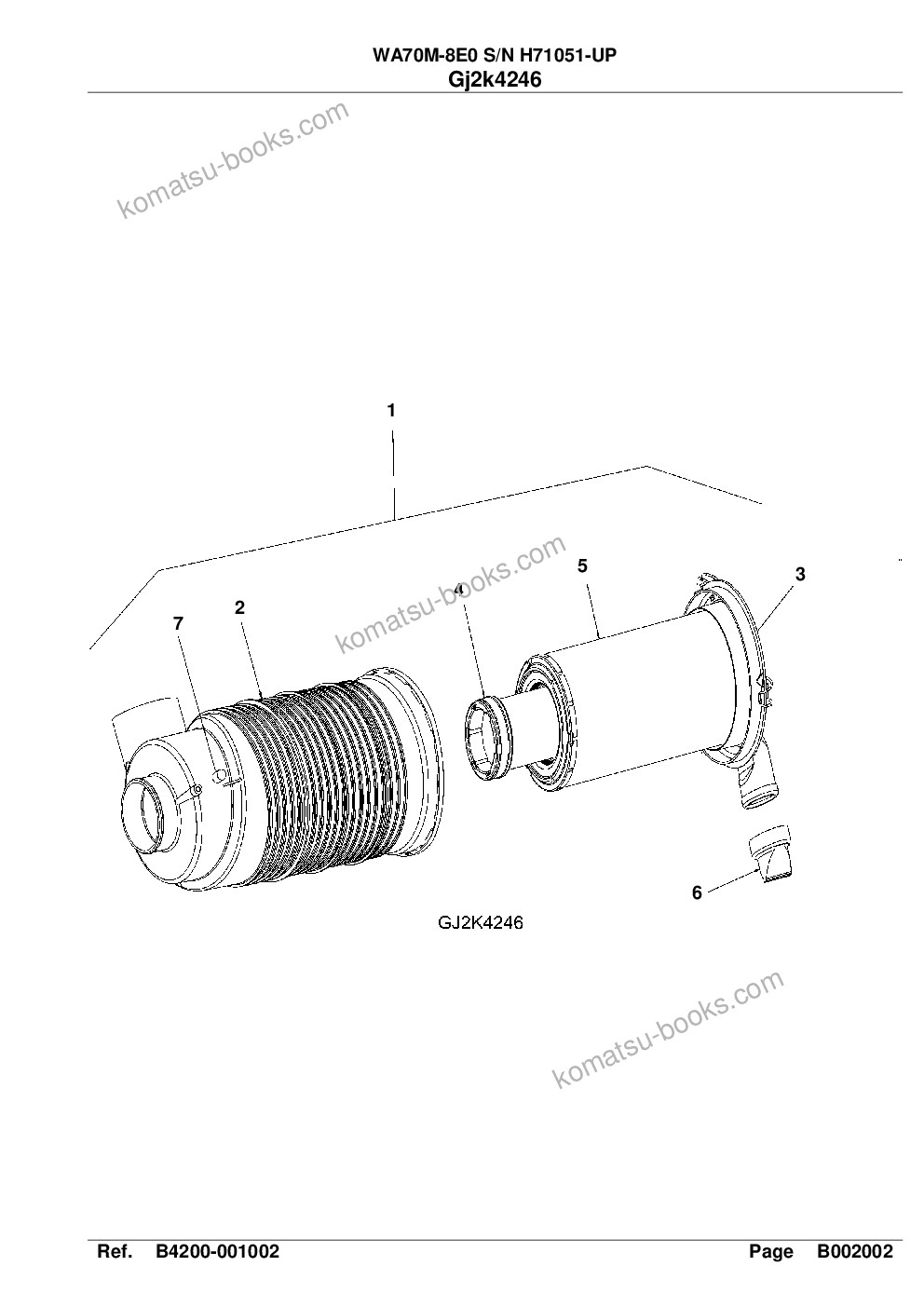 Komatsu WA70M-8E0 S/N H71051-UP Parts catalog cover Page 9 Komatsu WA70M-8E0 S/N H71051-UP Parts catalog cover Page 9