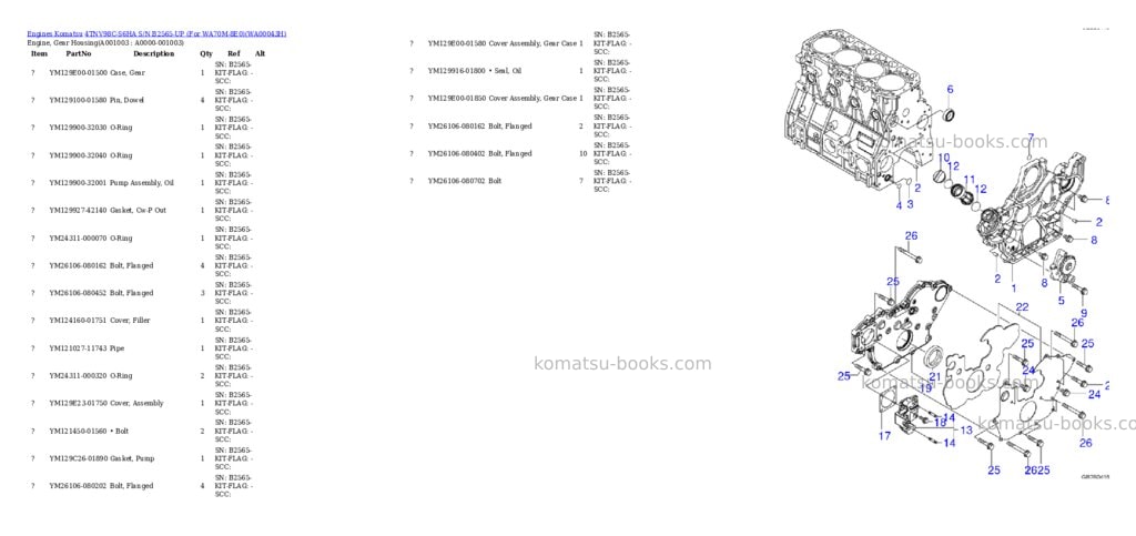 Komatsu 4TNV98C-S6HA S/N B2565-UP (For WA70M-8E0) Parts catalog cover Page 2 Komatsu 4TNV98C-S6HA S/N B2565-UP (For WA70M-8E0) Parts catalog cover Page 2