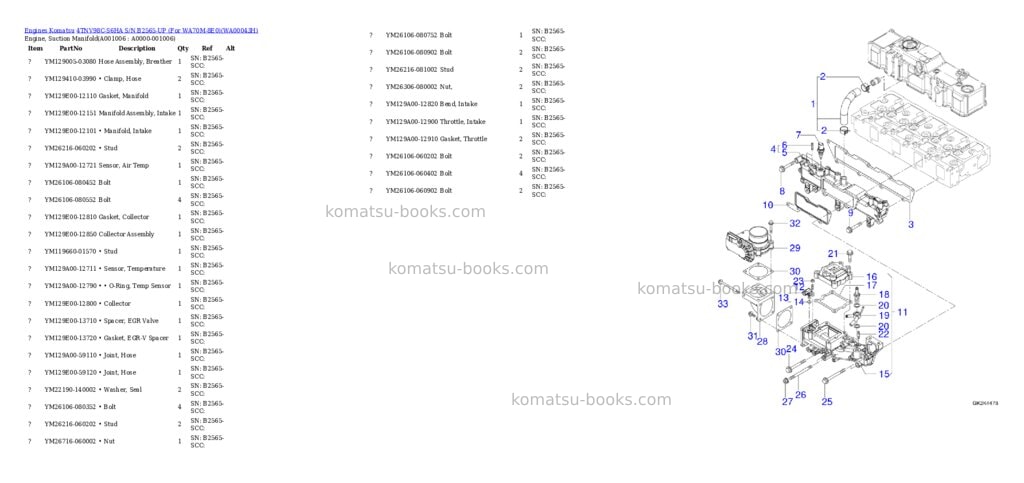 Komatsu 4TNV98C-S6HA S/N B2565-UP (For WA70M-8E0) Parts catalog cover Page 5 Komatsu 4TNV98C-S6HA S/N B2565-UP (For WA70M-8E0) Parts catalog cover Page 5