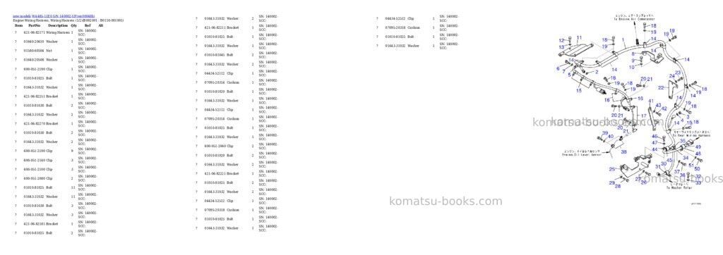 Komatsu WA485-11E0 S/N 140002-UP Parts catalog cover Page 2