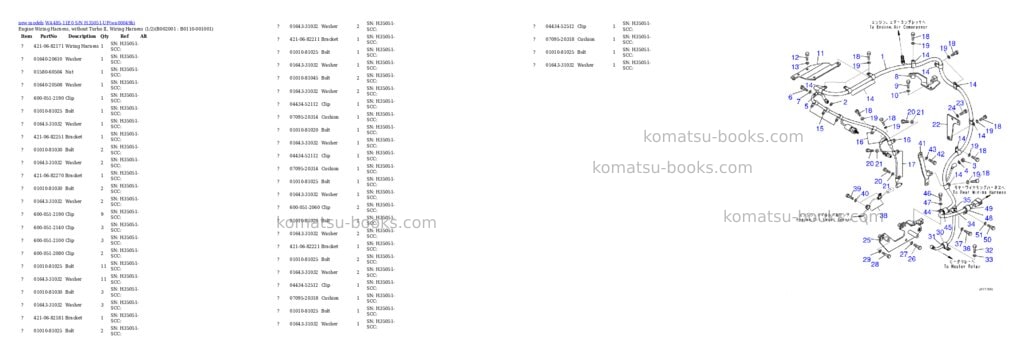 Komatsu WA485-11E0 S/N H35051-UP Parts catalog cover Page 2