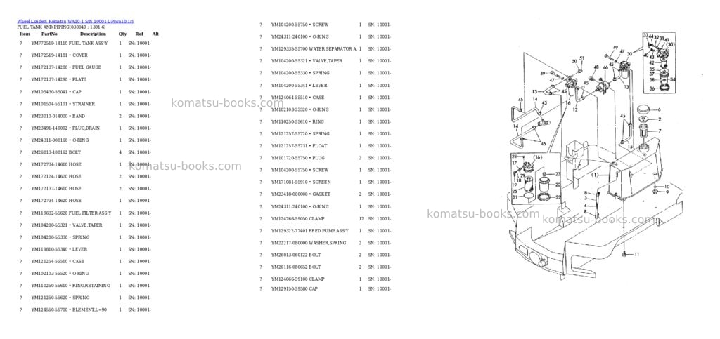 Komatsu wa10-1 s/n 10001-up Parts catalog cover Page 3