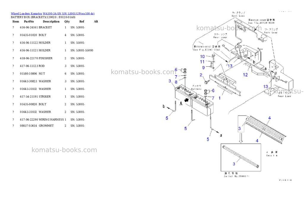 Komatsu wa100-3a-sn s/n 53001-up Parts catalog cover Page 9 Komatsu wa100-3a-sn s/n 53001-up Parts catalog cover Page 9
