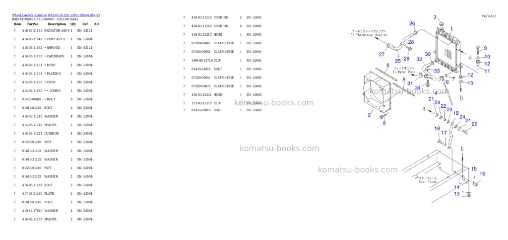 Komatsu wa100-3a s/n 53001-up Parts catalog cover Page 5 Komatsu wa100-3a s/n 53001-up Parts catalog cover Page 5