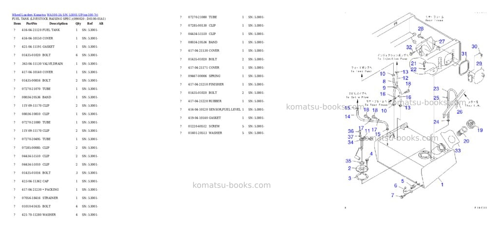 Komatsu wa100-3a s/n 53001-up Parts catalog cover Page 9 Komatsu wa100-3a s/n 53001-up Parts catalog cover Page 9