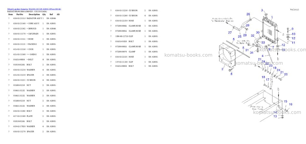 Komatsu wa100-3-h s/n 63001-up Parts catalog cover Page 5 Komatsu wa100-3-h s/n 63001-up Parts catalog cover Page 5