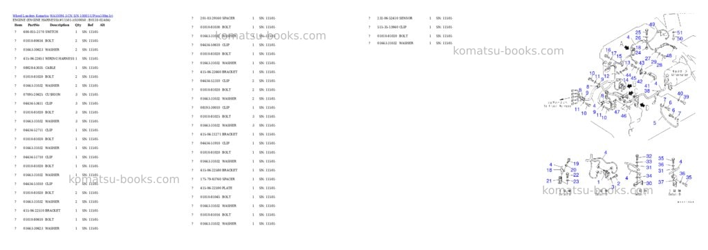 Komatsu wa100m-3-cn s/n 10001-up Parts catalog cover Page 4 Komatsu wa100m-3-cn s/n 10001-up Parts catalog cover Page 4