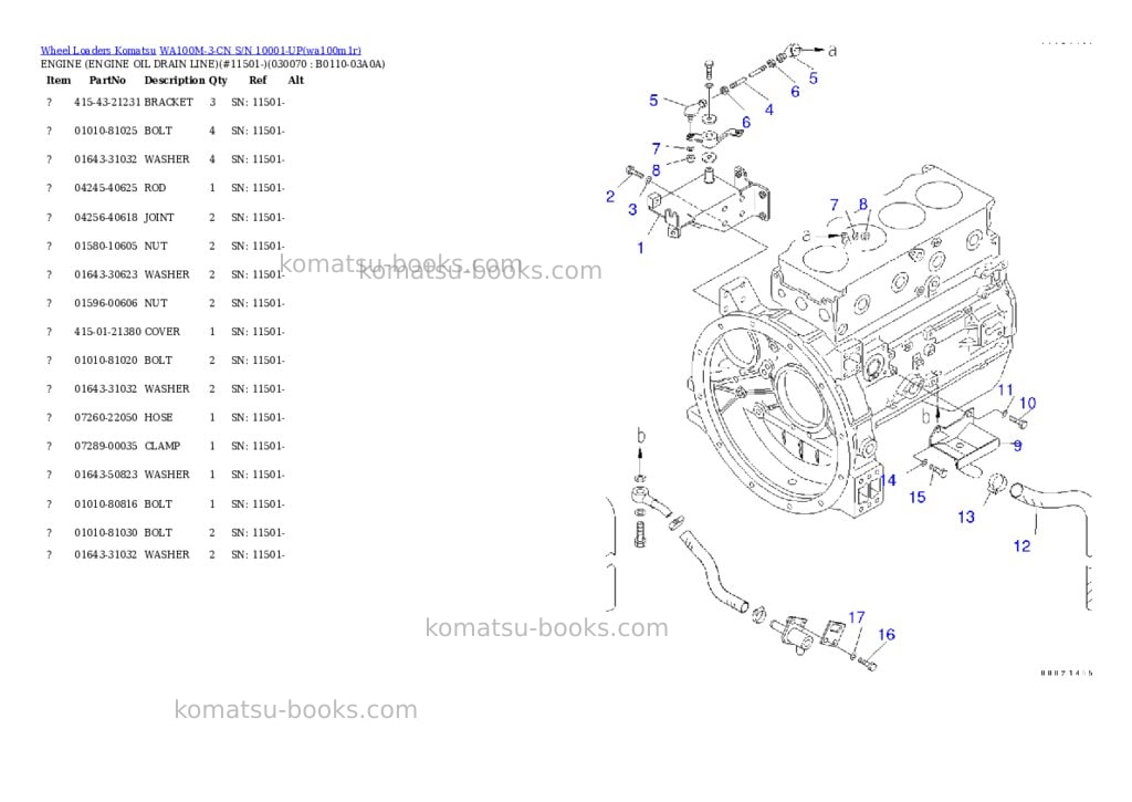 Komatsu wa100m-3-cn s/n 10001-up Parts catalog cover Page 6 Komatsu wa100m-3-cn s/n 10001-up Parts catalog cover Page 6