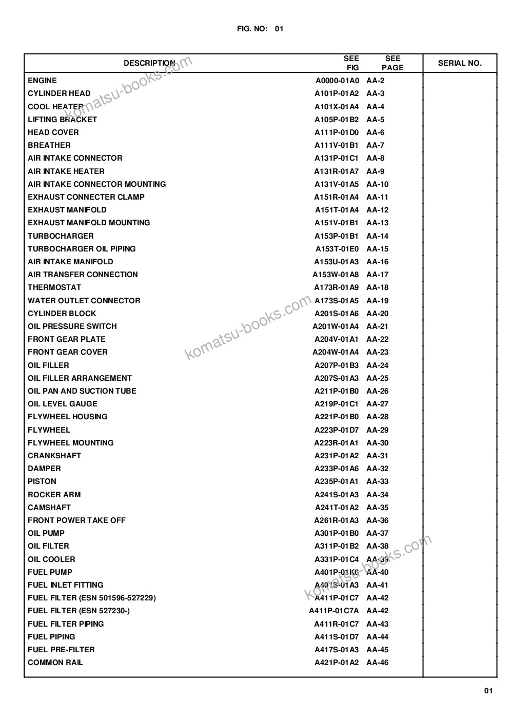 Komatsu wa100m-6 s/n h60051 - up Parts catalog cover Page 3 Komatsu wa100m-6 s/n h60051 - up Parts catalog cover Page 3