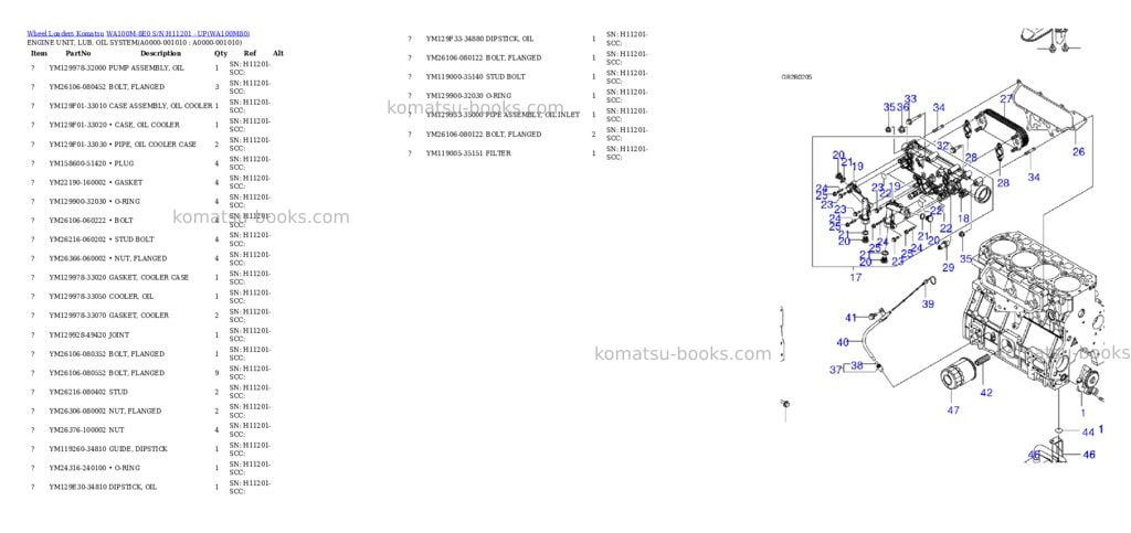 Komatsu wa100m-8e0 s/n h11201 - up Parts catalog cover Page 9