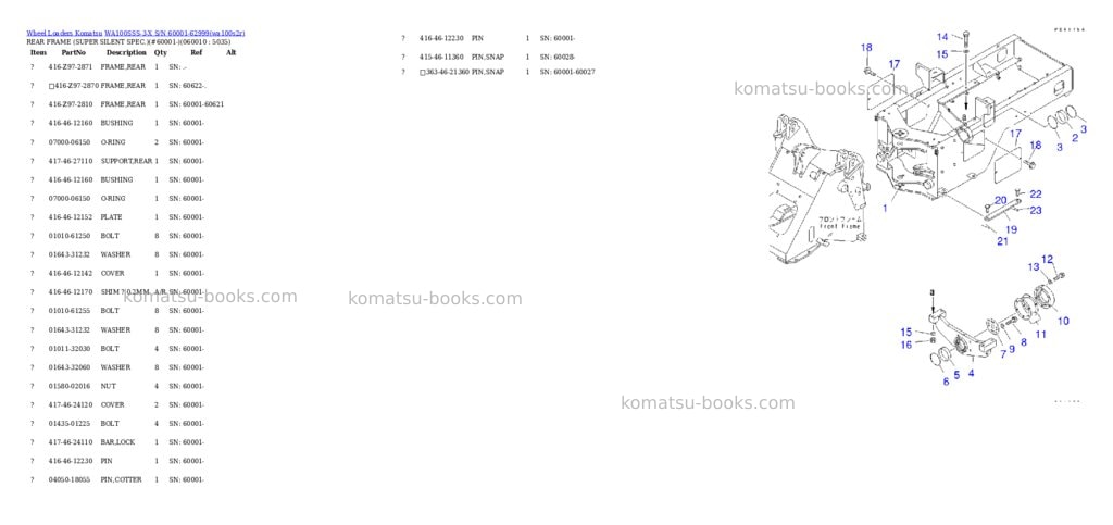 Komatsu wa100sss-3-x s/n 60001-62999 Parts catalog cover Page 2 Komatsu wa100sss-3-x s/n 60001-62999 Parts catalog cover Page 2
