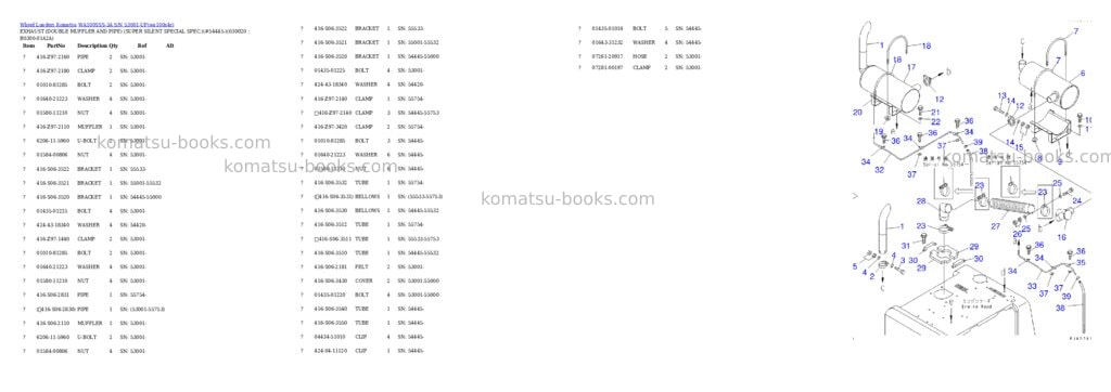 Komatsu wa100sss-3a s/n 53001-up Parts catalog cover Komatsu wa100sss-3a s/n 53001-up Parts catalog cover
