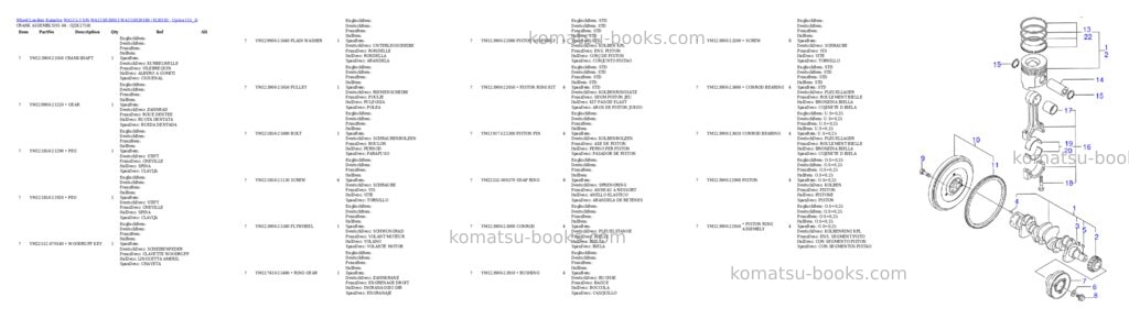 Komatsu wa115-3 s/n wa115h30051-wa115h30180 / h30181 - up Parts catalog cover Page 5