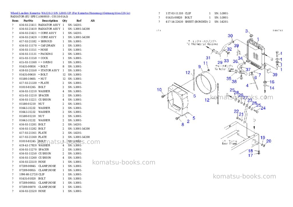 Komatsu wa120-3 s/n 53001-up for komatsu hanomag germany Parts catalog cover Page 4 Komatsu wa120-3 s/n 53001-up for komatsu hanomag germany Parts catalog cover Page 4