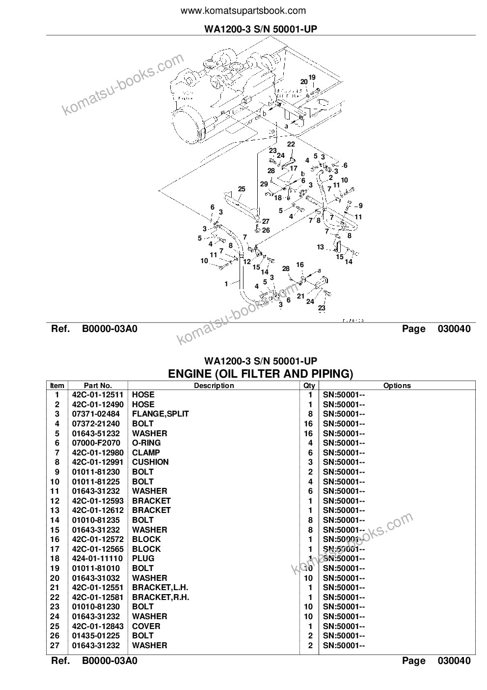 Komatsu wa1200-3 s/n 50001-up Parts catalog cover Page 8