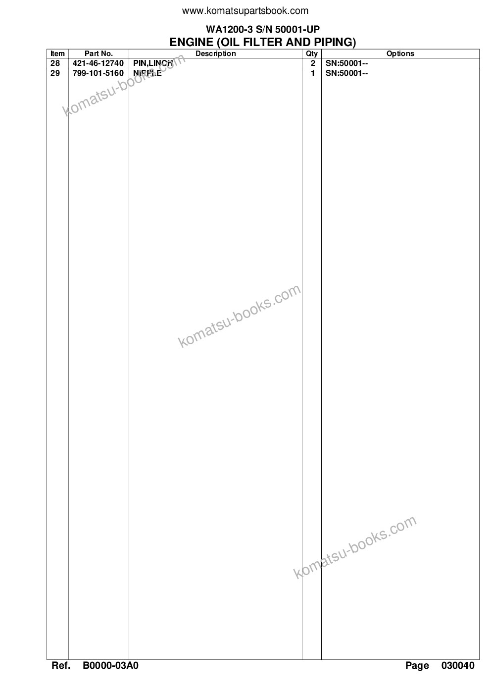 Komatsu wa1200-3 s/n 50001-up Parts catalog cover Page 9