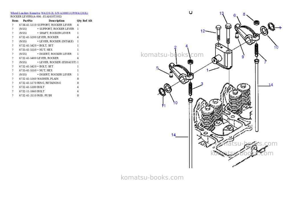 Komatsu wa120-3l s/n a30001-up Parts catalog cover Page 2