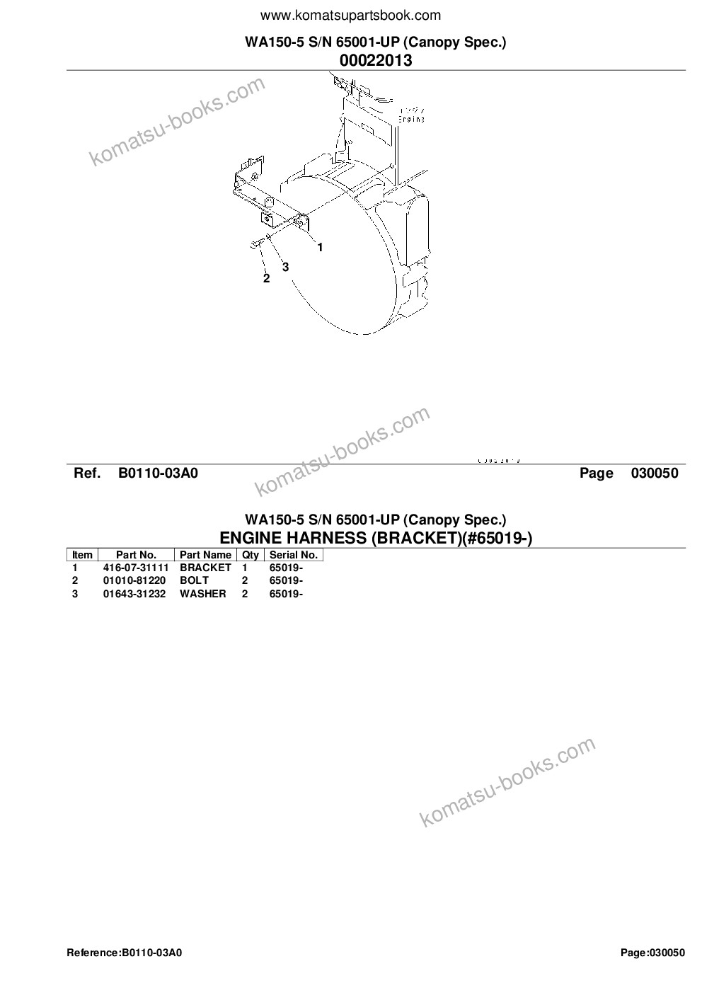 Komatsu wa150-5 s/n 65001-up canopy spec. Parts catalog cover Page 9 Komatsu wa150-5 s/n 65001-up canopy spec. Parts catalog cover Page 9