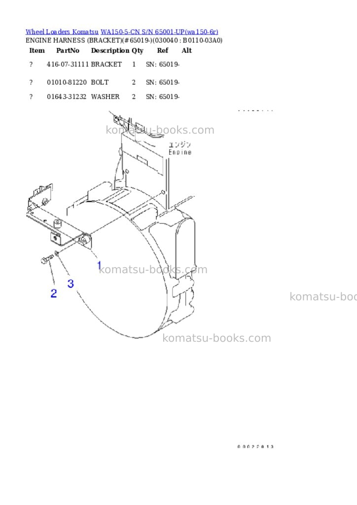 Komatsu WA150-5-CN S/N 65001-UP Parts catalog cover Page 3