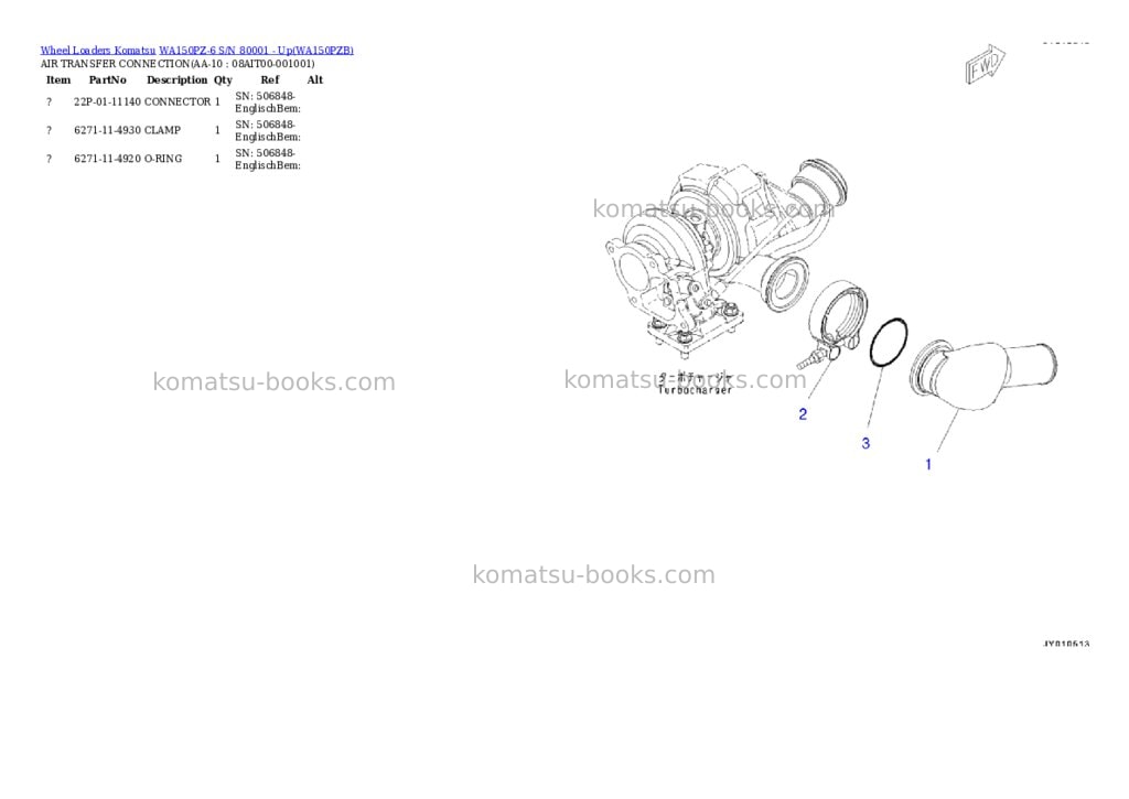 Komatsu WA150PZ-6 S/N 80001 - Up Parts catalog cover Page 9