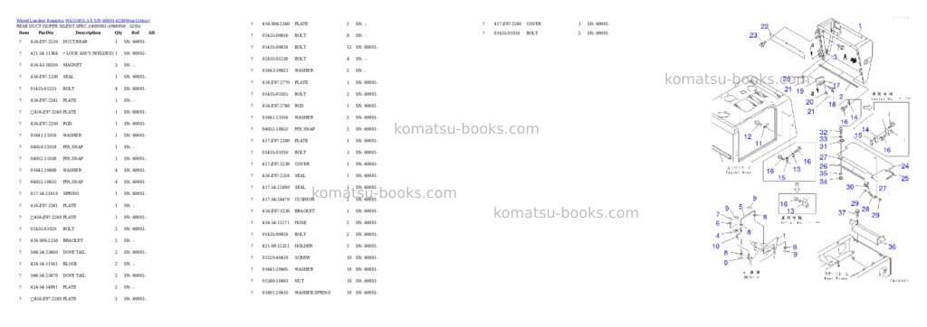 Komatsu wa150ss-3-x s/n 60001-62999 Parts catalog cover Page 6
