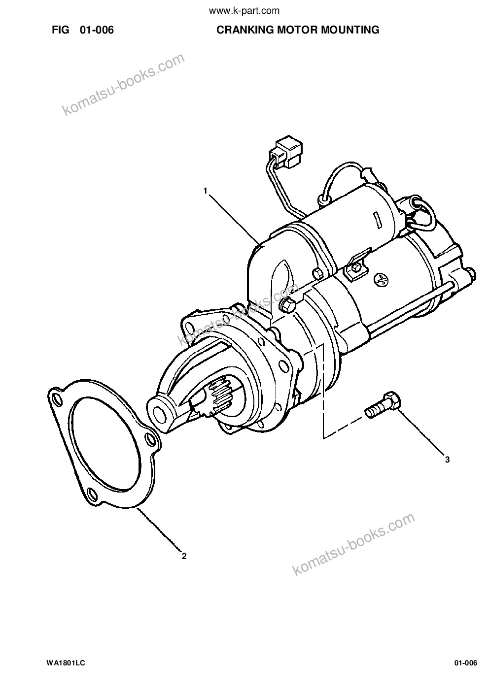 Komatsu wa180-1lc s/n a75001-up Parts catalog cover Page 8