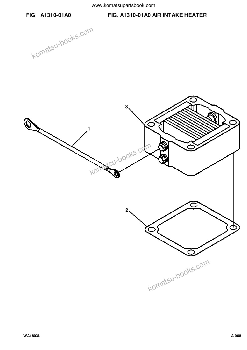 Komatsu wa180-3l s/n a80001-up Parts catalog cover Page 10