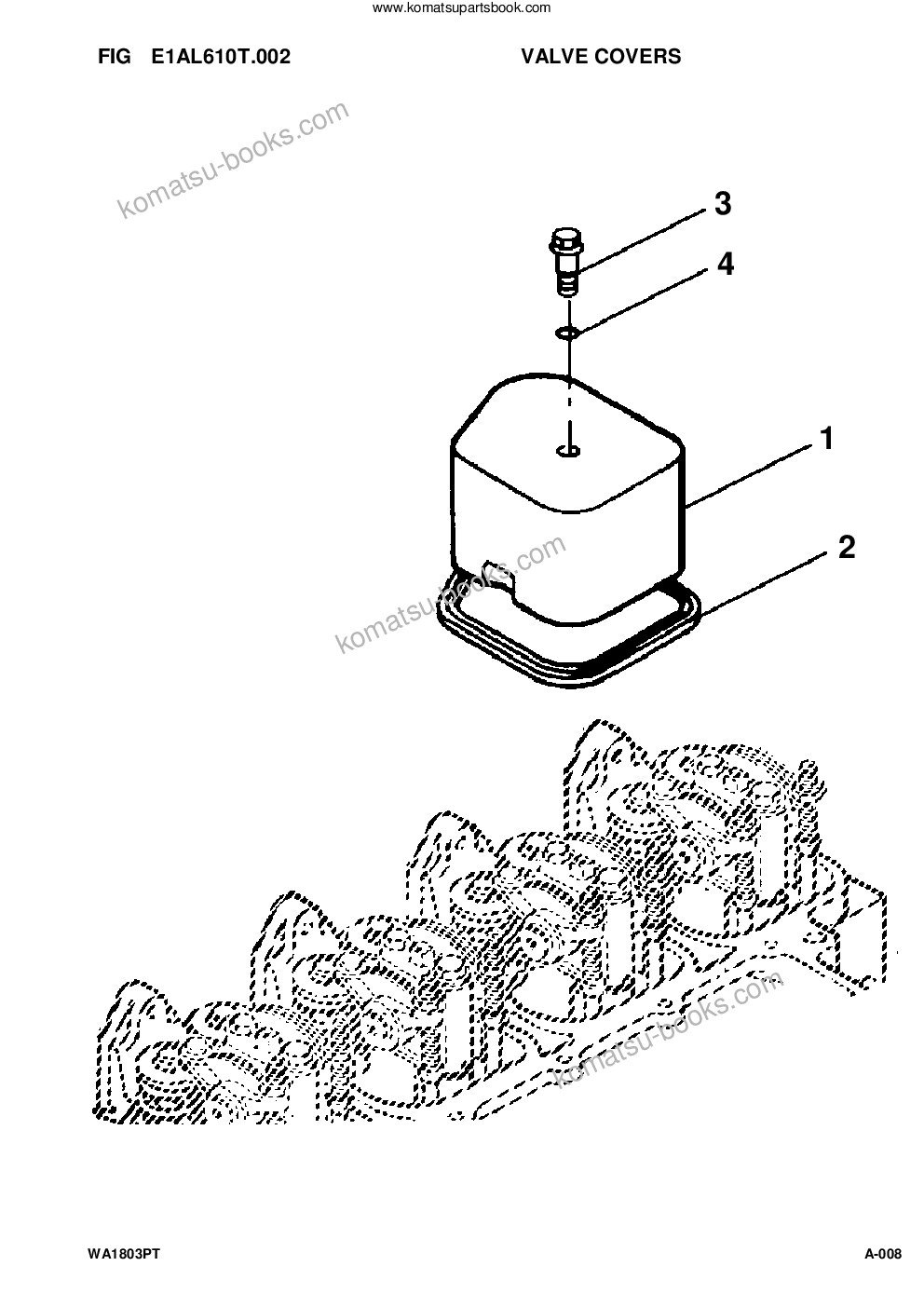 Komatsu wa180pt-3l s/n a85001-up Parts catalog cover Page 10