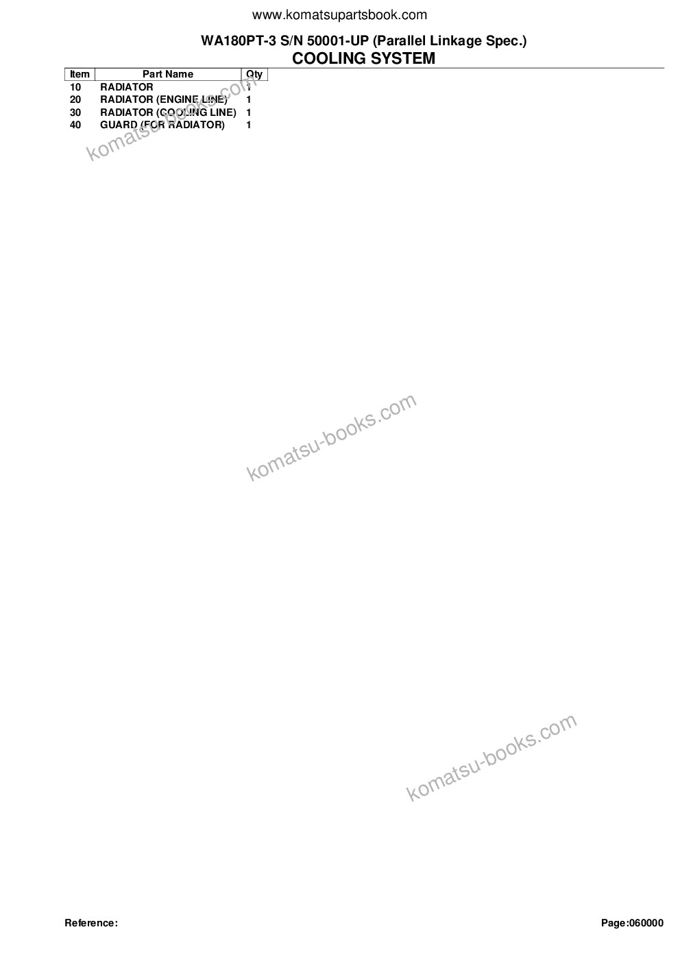 Komatsu wa180pt-3 s/n 50001-up parallel linkage spec. Parts catalog cover Page 7