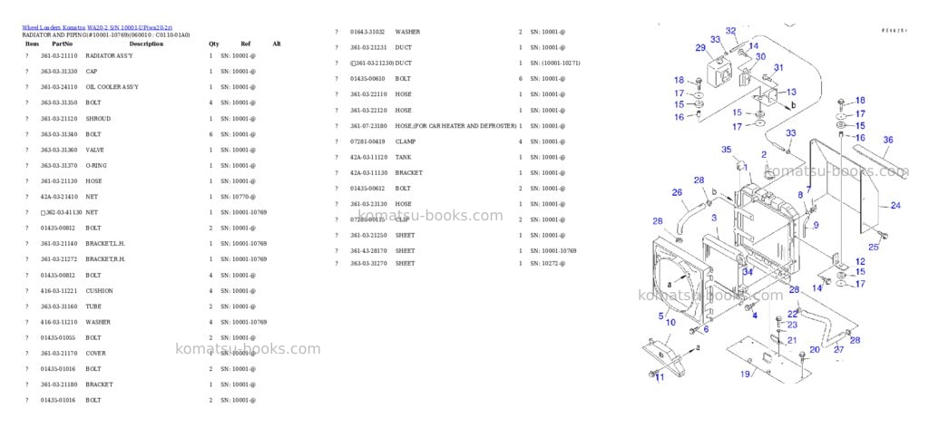 Komatsu wa20-2 s/n 10001-up Parts catalog cover Page 6