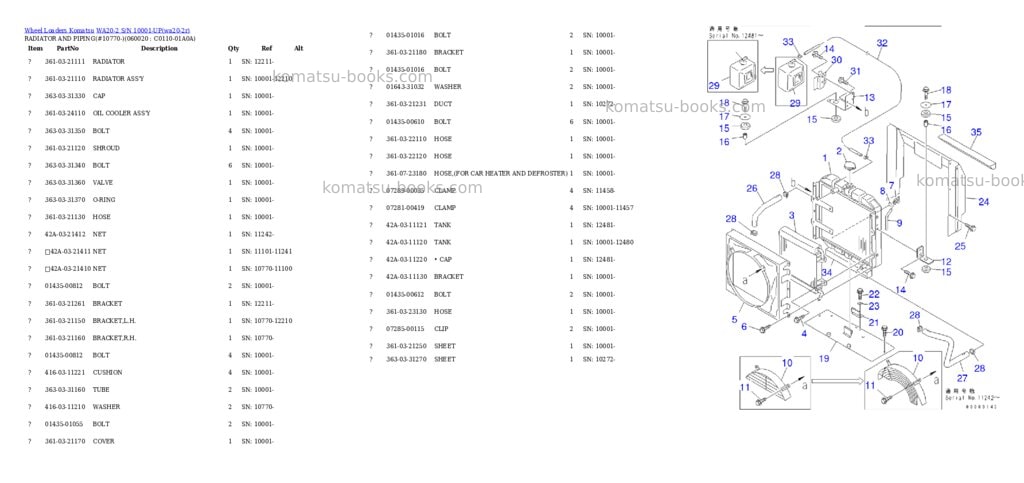 Komatsu wa20-2 s/n 10001-up Parts catalog cover Page 7