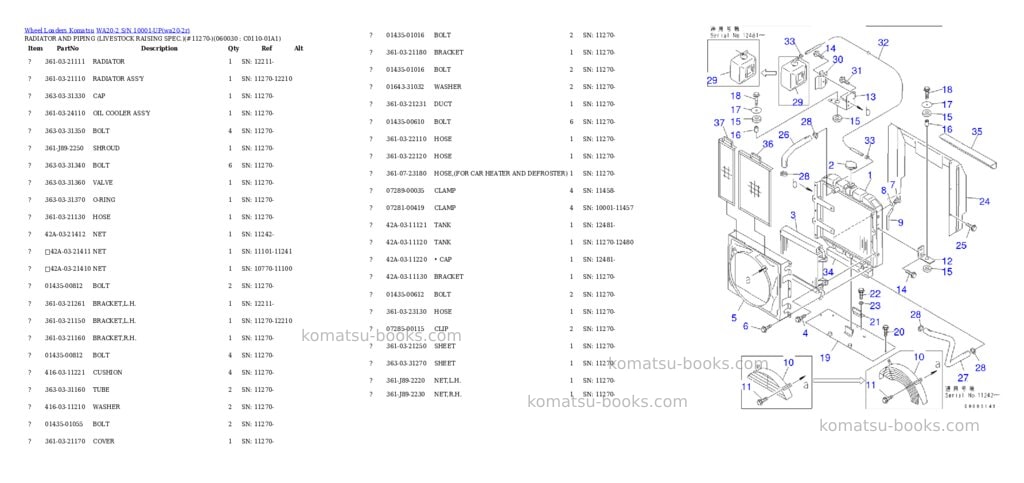 Komatsu wa20-2 s/n 10001-up Parts catalog cover Page 8